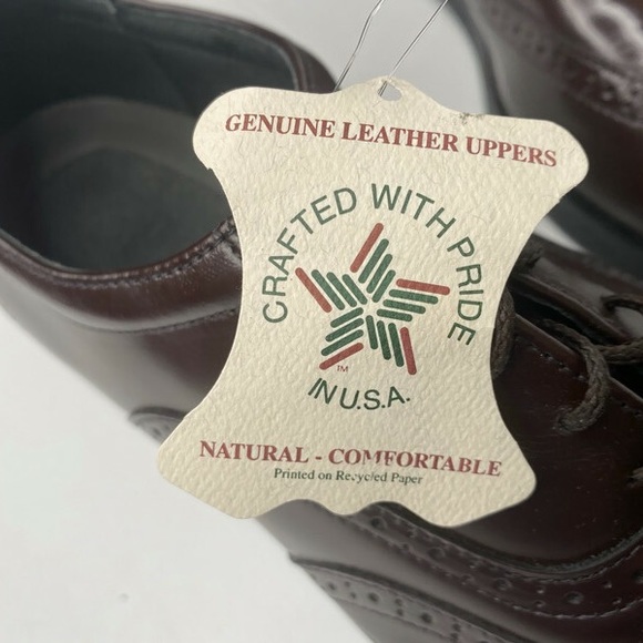 NWT Iron Age by Bostonian Mens Brown Lace Up Oil Proof Oxford Steel Toe Size 9.5 - Picture 3 of 4